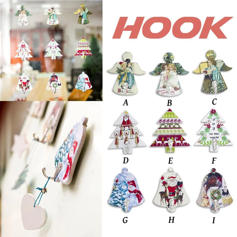 Lovely Multifunctional Wooden Hooks Colorful Painted Hooks With Metal