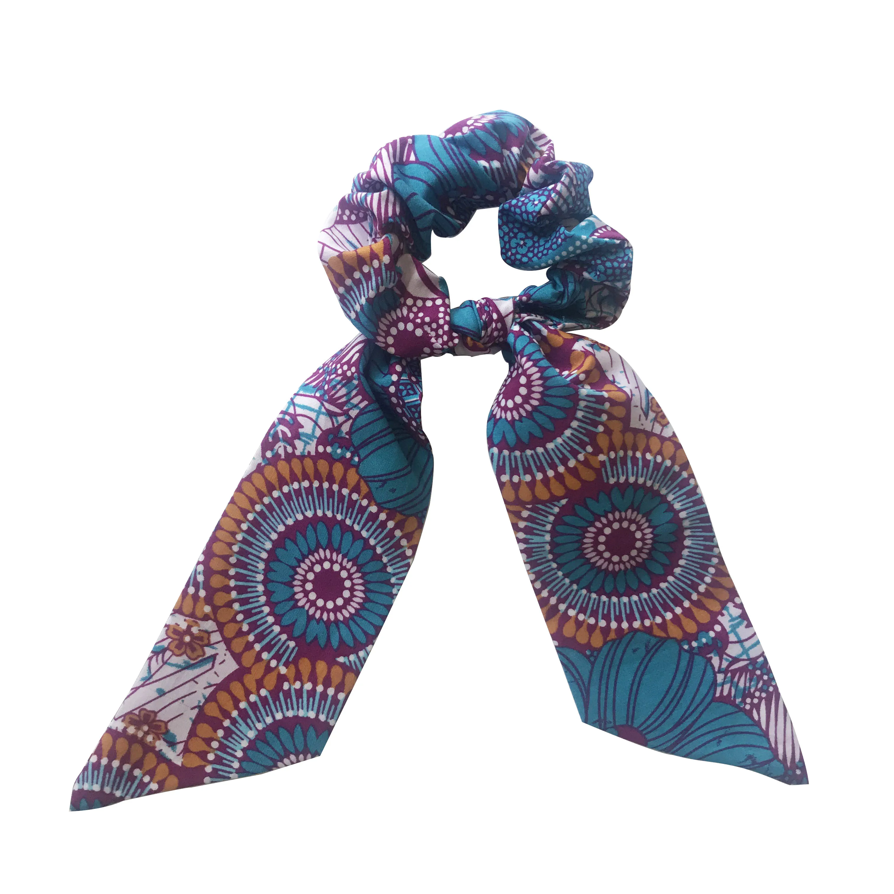 

Handmade Stylish Cotton Bow Scrunchie Hair Accessories - Retro