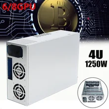 6GPU Open Air font b Mining b font Frame Rig Graphics Case Tower 1250W 4U font