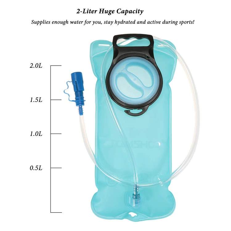 Портативный 2L экологичный PEVA складной мешок для воды Система гидратации для велоспорта кемпинга пешего туризма бутылка для питьевой воды