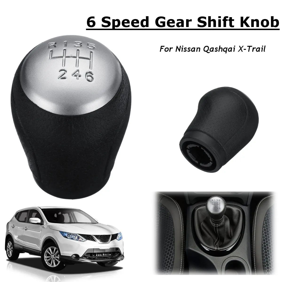 Buy 6 Speed Car Manual Gear Shift Knob Shifter