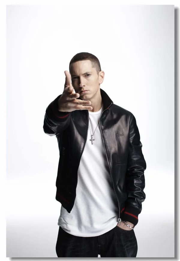Custom Canvas Wall Murals Eminem Poster Eminem Sticker Rap Hip Hop Wall Papers Rapper Office