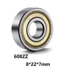 Discount Deep-Groove-Ball Bearings 8x22x7 608-ZZ Miniature 3pc/Lot 8--22--7mm 52100 Chrome-Steel rBKRgABy