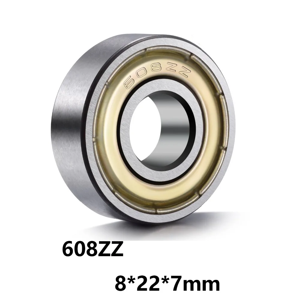 3pc/lot 608ZZ Bearing steel/Bearing Deep Groove Ball Miniature Bearings  608-ZZ 8*22*7mm 8x22x7 High Quality 52100 Chrome Steel