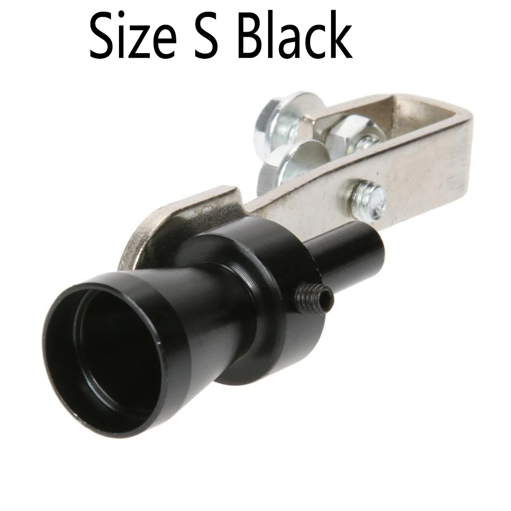 VODOOL Универсальный Автомобильный турбо звуковой свисток глушитель выхлопной трубы выдувной клапан-симулятор для всех автомобилей глушитель выхлопа Прямая поставка - Цвет: Size S Black