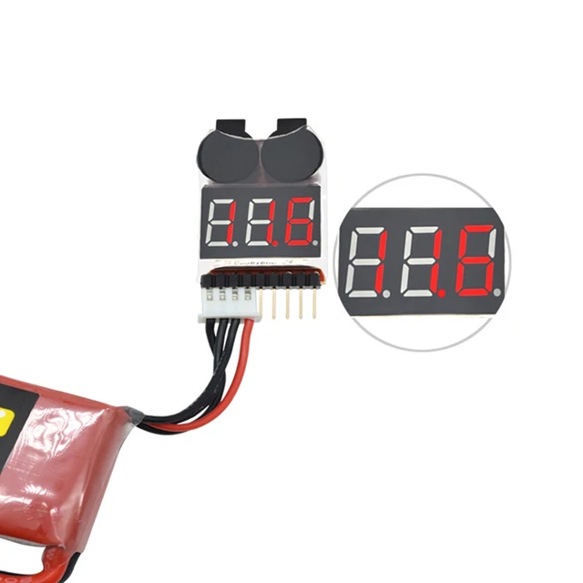 1pcs or 4pcs Hot Sell 2s 2s 3s 4s 5s 6s 7s 8S 1-8S LED Low Voltage Buzzer Alarm Lipo Voltage Indicator Checker Tester Wholesale 3