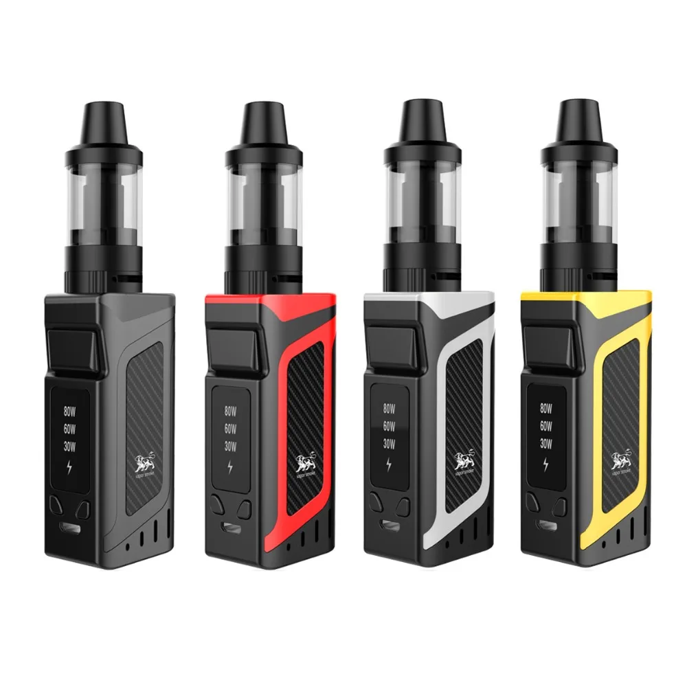 

80W vape pen Starter Kit 2000mAh Battery 510 Metal Body 3.5ml Atomizer Electronic Cigarette Box Mod Vaporizer Hookah Shisha