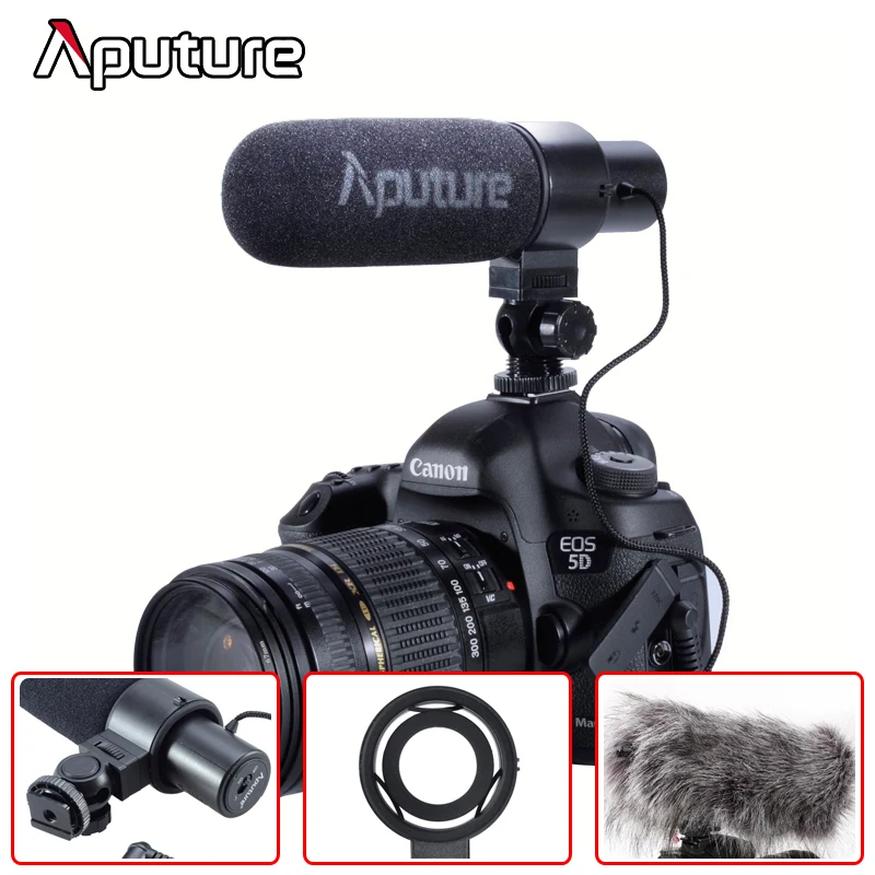 

Aputure V-Mic D1 Professional Directional Condenser Microphone for Canon Nikon Sony Panasonic DSLR Camera DV Camcorder Video Mic