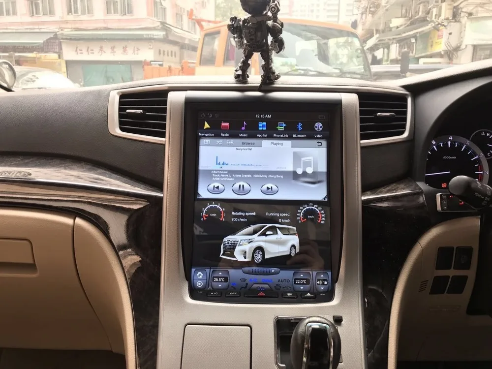 "YOKOTRON" 12," сенсорный Telsa стиль Android 7,1 Автомагнитола для Toyota Alphard Vellfire 20 серии 2009-2012+ gps