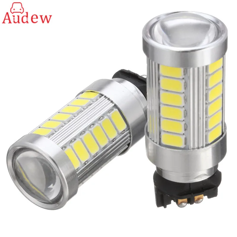

2Pcs Universal 33-SMD White Car Fog Lights Lamp PW24W LED Bulbs for HID Fog/DRL Daytime Light
