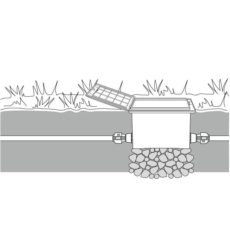 Для 1 клапана для полива 9 В или 24 В. Телескопическое резьбовое соединение. Центральный дренажный клапан для осушения линии до наступления морозов.	