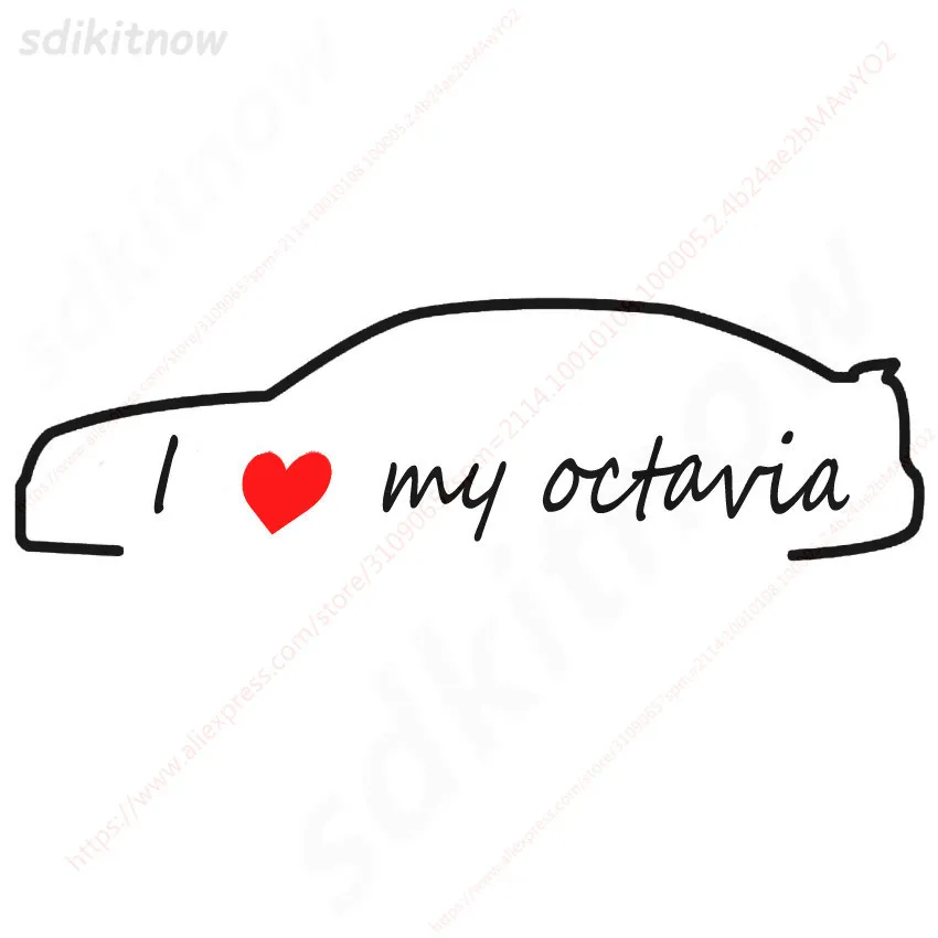 28x8 см I love my car Decal забавная наклейка Стайлинг Дверь Окно украшение для Skoda Octavia A5 A7 RS