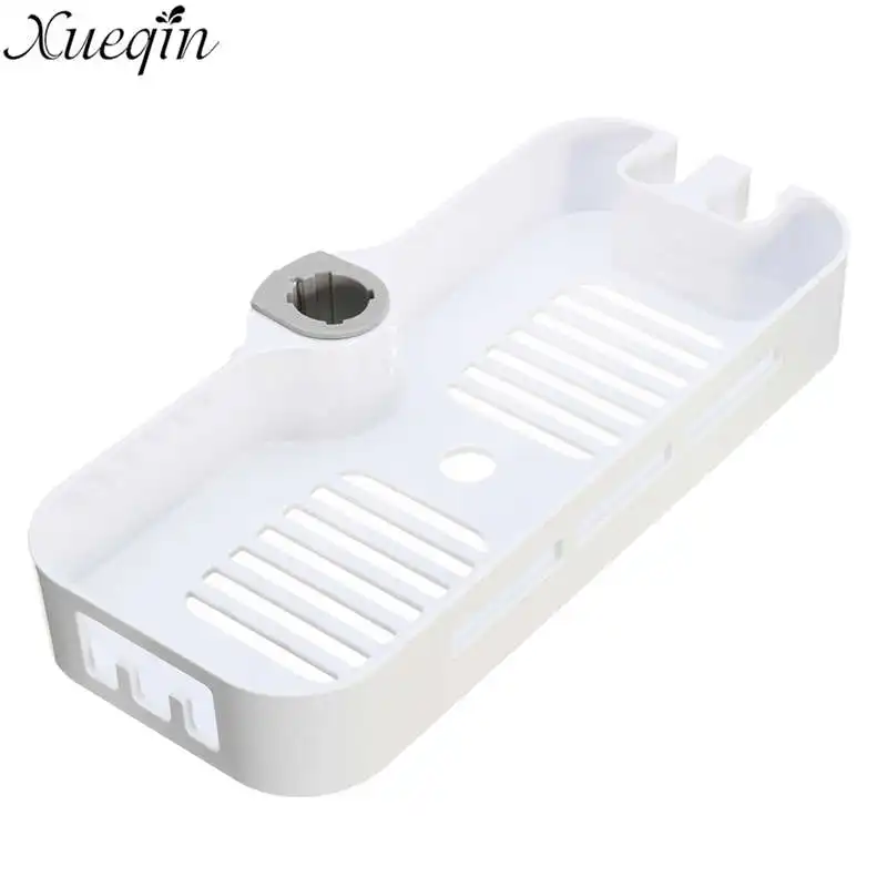 Xueqin Bathroom Pole Shelf Shower Storage Caddy Rack Organiser Tray