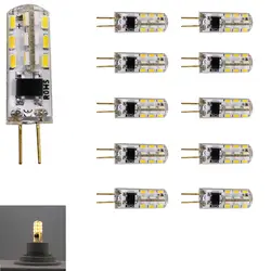 10x G4 светодио дный лампы 220 В 24 SMD3014 2 Вт светодио дный лампы 360 градусов угол луча кремния светодио дный для люстры lamparas свет