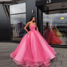 Яркое Тюлевое бальное платье кораллового цвета длинное вечернее платье Королевский синий vestido de festa с открытыми плечами недорого вечернее платье