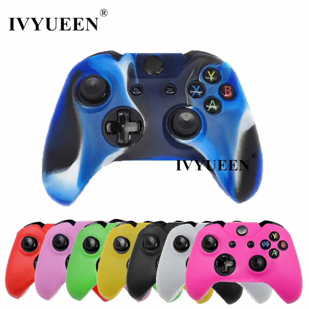 IVYUEEN мягкий силиконовый резиновый защитный кожаный чехол для microsoft Xbox one 1 контроллер геймпад черный зеленый синий красный камуфляж - изображение