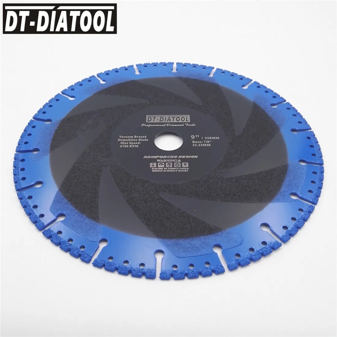 DT-DIATOOL 2pcs 9" 230MM Vacuum Brazed Diamond saw blade Cutting Disc all Purpose