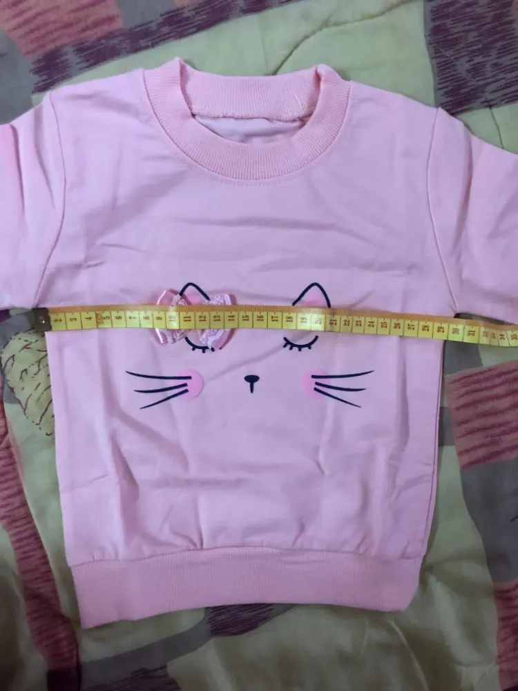 Girl Autumn Cat Long Sleeve Shirts Outfits