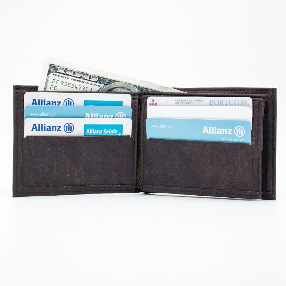 

Cork wallet for men brown color cork handmade Original men's wallet cork supplies BAG-351-D