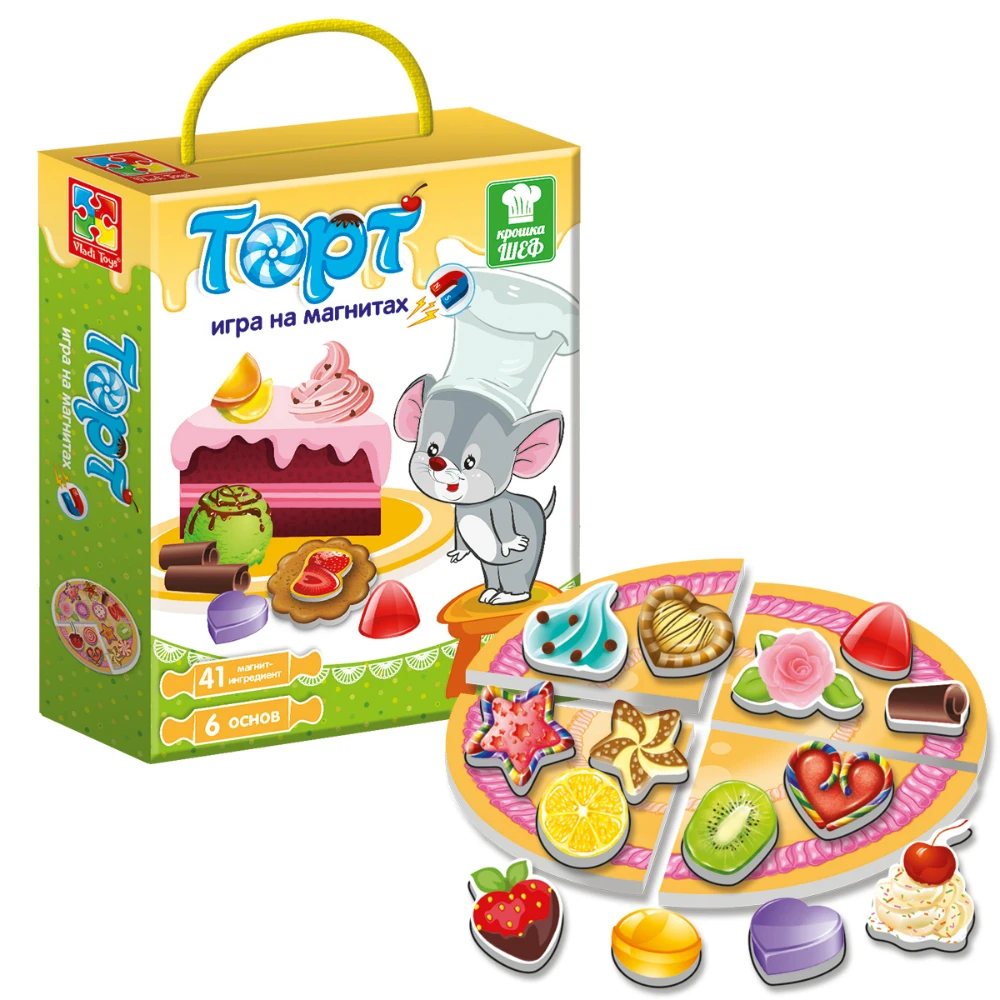 Игра магнитная Шеф Vladi Toys Крошка Шеф "Торт"