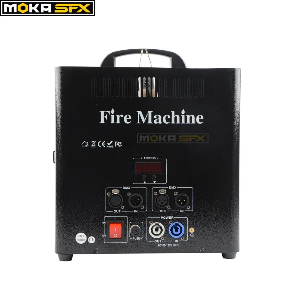 1 قطعة 3 رئيس 5 قنوات النار آلة 180 W DMX512 لهب العارض آلة المهنيه المرحلة المؤثرات الخاصة رذاذ النار آلة