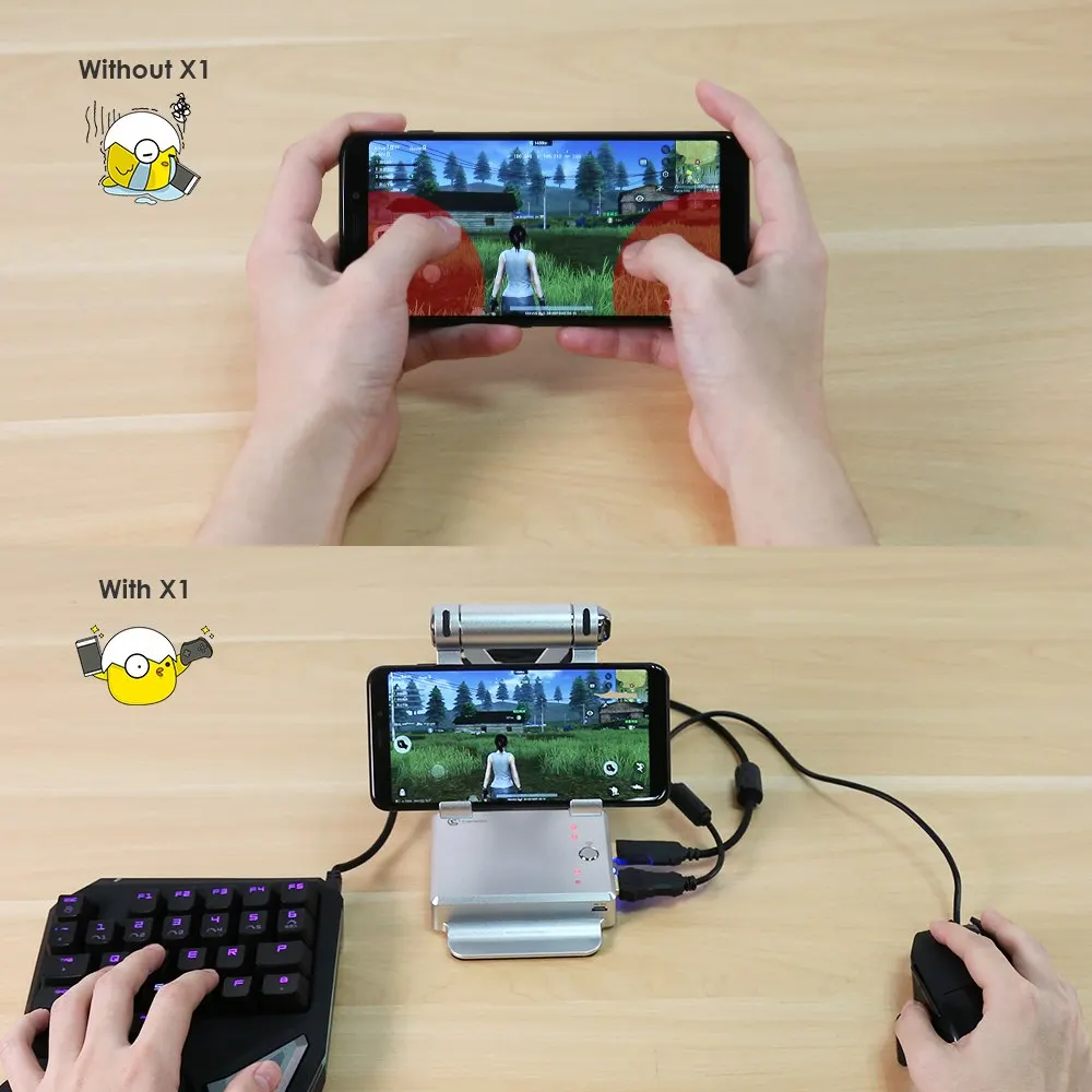  GameSir X1 For PUBG Game BattleDock Keyboard and Mouse Converter for Hot FPS RoS Mobile Phone Games