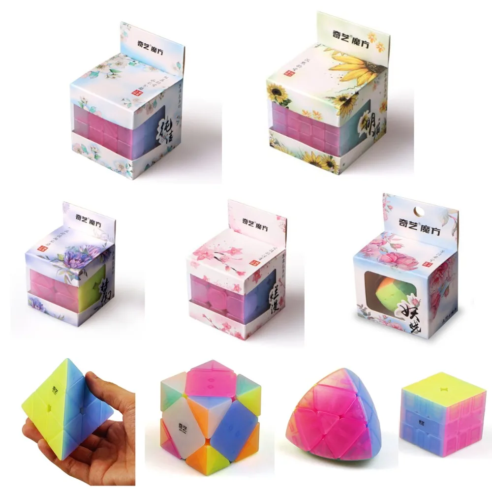 

Mofangge Sq1 Skew Matermorphix Pyramin 2x2 3x3 4x4 5x5 keychain Jelly stickerless color Fidget Neo