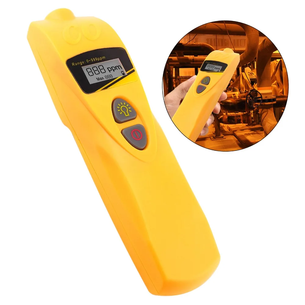 

0~999 PPM Range Digital Carbon Monoxide Meter Monitor Detector Handheld Pocket Type, Mini Portable, Check CO Concentration