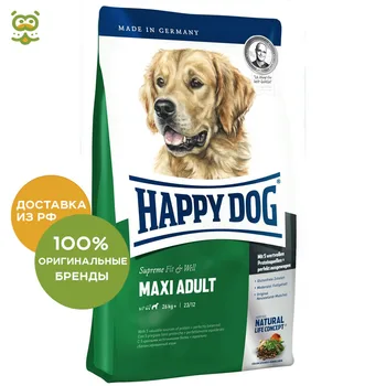 

Happy Dog Supreme Fit & Well - Maxi Adult food for adult dogs of large breeds, Bird, 1 kg.