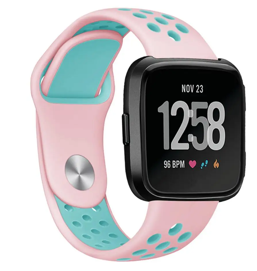 Силиконовый ремешок Ticwatch 1 2 E pro для samsung galaxy watch active 42 46 s2 s3 live Neo huami amazfit 2 s 1 bip pace Sport Band - Цвет ремешка: pink green