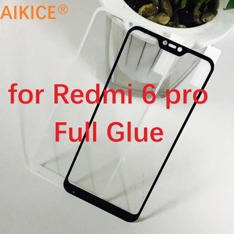 redmi 6 Pro Tempered Glass HD Clear Full Cover Screen Protector For Xiaomi Redmi Glue Protective Film | Мобильные телефоны и