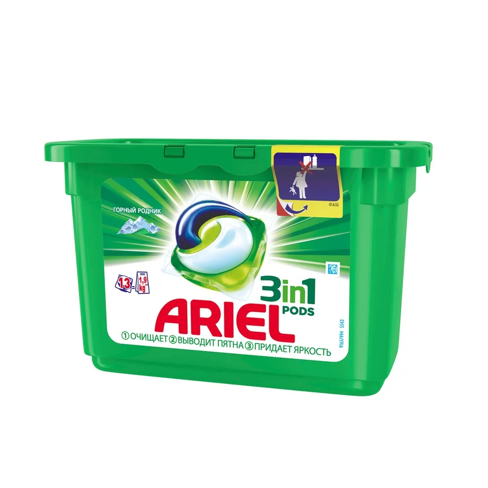 Капсулы для стирки Ariel PODS Горный родник 13 шт