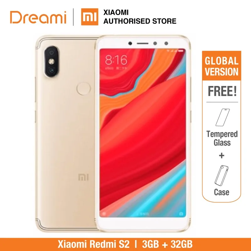 Gold 32GB Глобальная версия Xiaomi Redmi S2 32 ГБ Встроенная память 3 ГБ Оперативная память( комплект и запечатанная коробка - Цвет: Gold 32GB