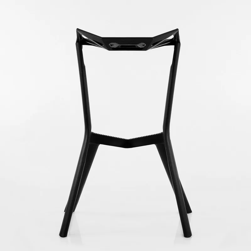 95193 Barneo N-228 пластиковый кухонный высокий барный стул черный металлический каркас мебель для кухни дизайнерский стул барный для высокой барной стойки стул для современной кухни по России