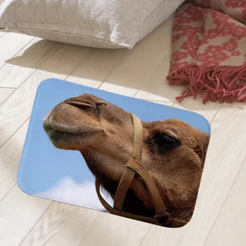 

Horse printing 40x60cm floor mat cozy carpet hallway doormat suede Welcome entrance door mat anti-slip water Water absorption QX