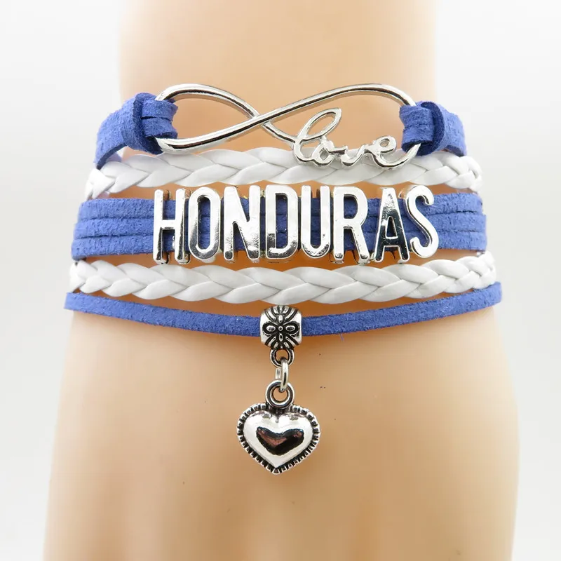 

love honduras Bracelet heart Charm love honduras country bracelets & bangles for woman and man jewelry borthday gift