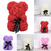 

Valentines Romantic Gift PE Rose Bear Artificial Rose Decorations Cute Cartoon Girlfriend Kid Gift Valentine's Day present