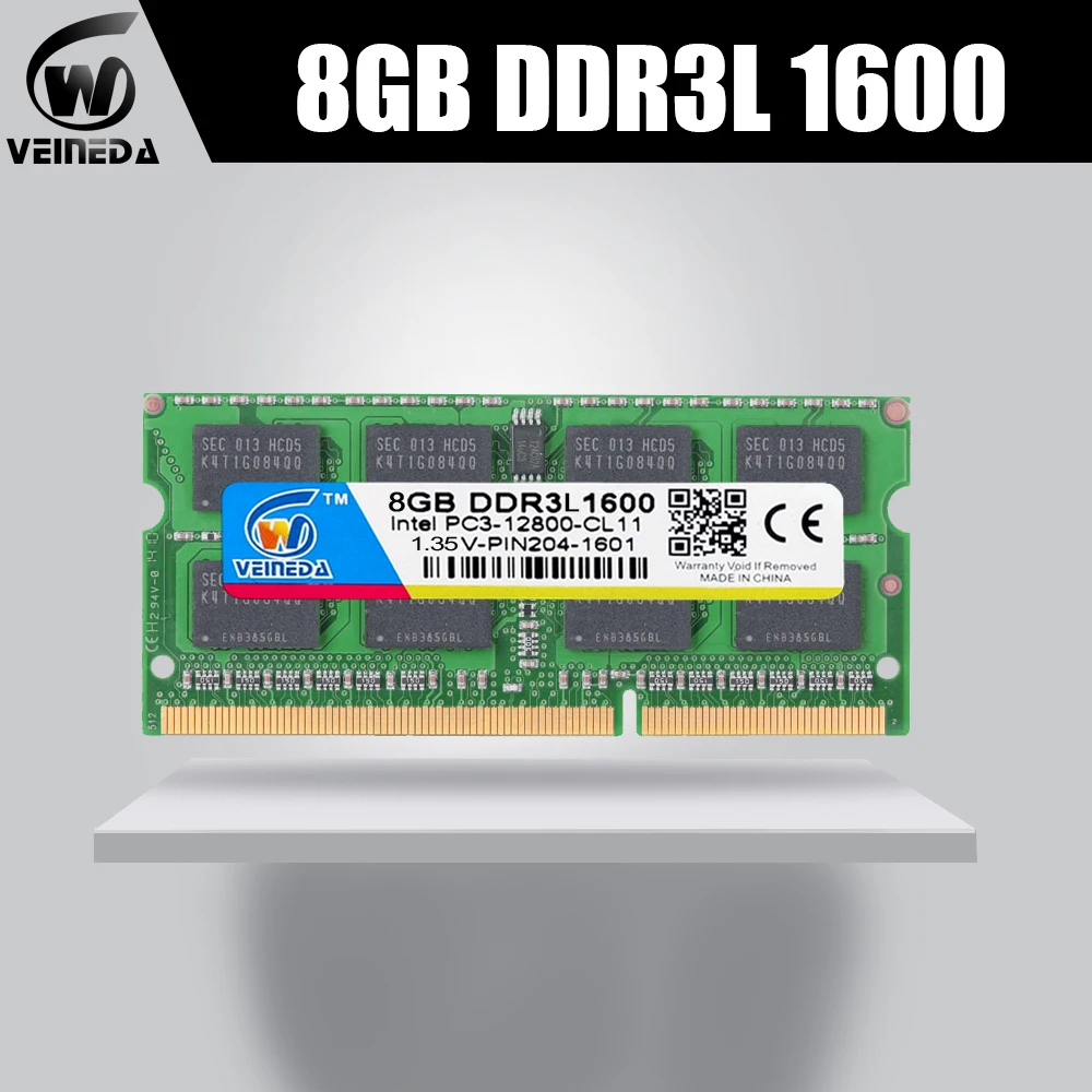 VEINEDA ذاكرة عشوائية Ram ddr3L 8 GB دفتر 1600 Mhz لجميع إنتل AMD laptop Ram Sodimm 8GB ddr3L 1600MHZ PC3L-12800 204pin VEINEDA ذاكرة عشوائية Ram ddr3L 8 GB دفتر 1600 Mhz لجميع إنتل AMD laptop Ram Sodimm 8GB ddr3L 1600MHZ PC3L-12800 204pin