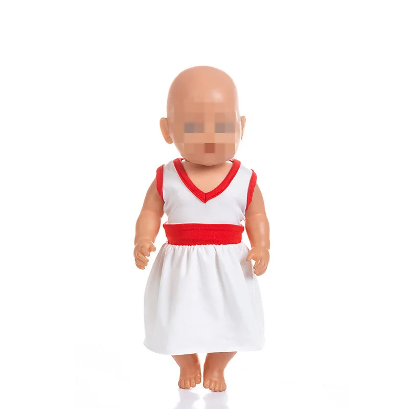 Подходит 18 дюймов 43 см кукольная одежда новорожденный ребенок DollPink Blue Rose клубника Санта Клаус Радуга Одежда Аксессуары для ребенка подарок - Цвет: Q-110