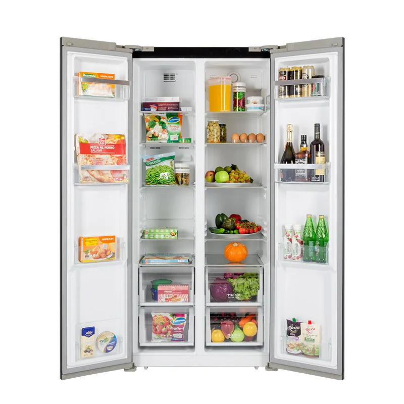 Холодильник Side-by-Side HIBERG RFS-480D NFGB, цвет стеклянного фасада- черный