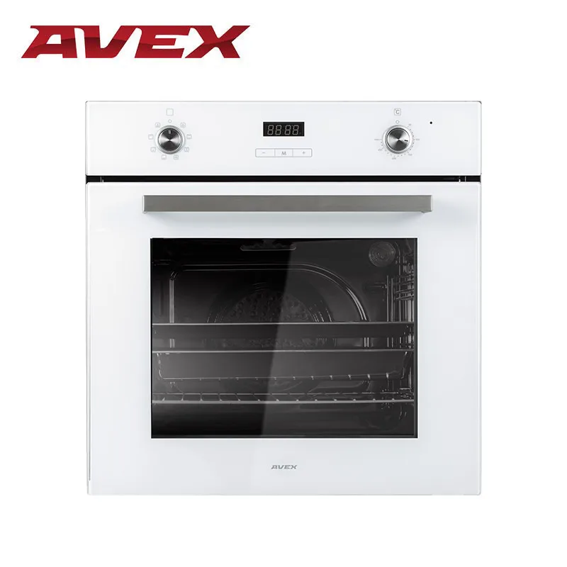 Встроенная электрический духовой шкаф с конвекцией AVEX HM 6183 W(дисплей, стеклянный фасад, 8+1 функций