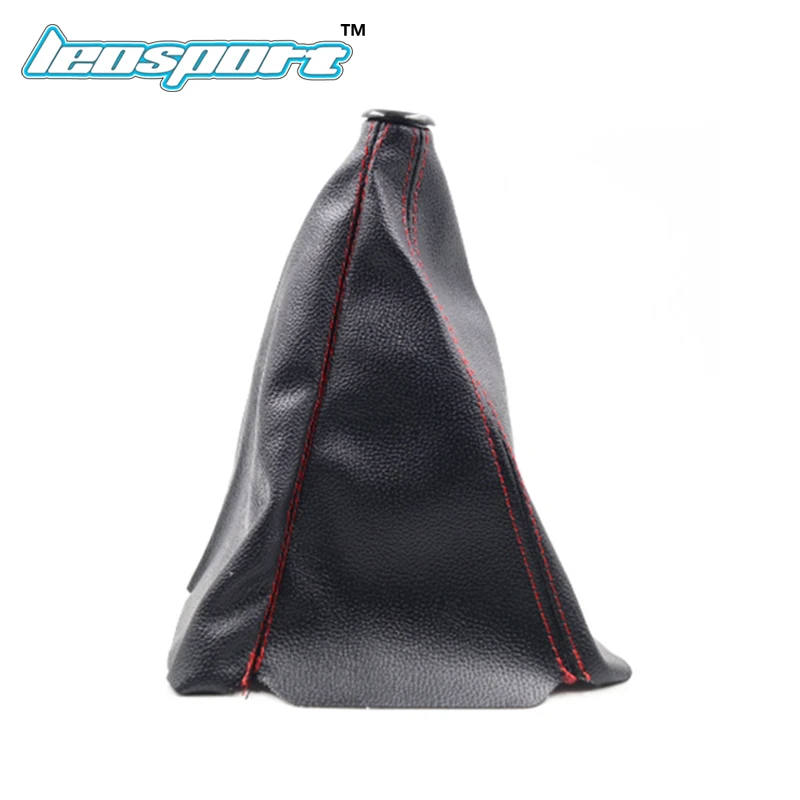 

PU leather Shift Knob cover Red Stitch Shift Knob Shifter Boot Cover MT/AT with LOGO