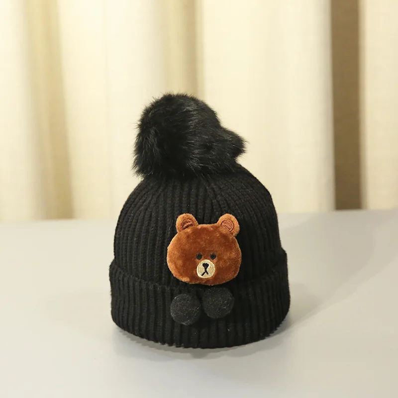 2017 new baby hat bear autumn and winter 1 4 year old male and female font