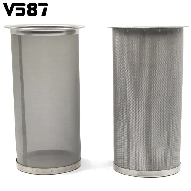 Stainless Steel Coffee Filter Basket Mesh Barrel Strainer Stainless Steel Coffee Filter Basket Mesh Barrel Strainer Tea Brew Colander Home Kitchen
