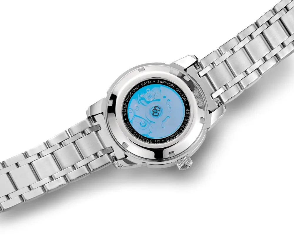 NAKZEN мужские деловые механические часы, мужские автоматические часы Miyota 8215 Movt с бриллиантами, сапфировые наручные часы, водонепроницаемые часы