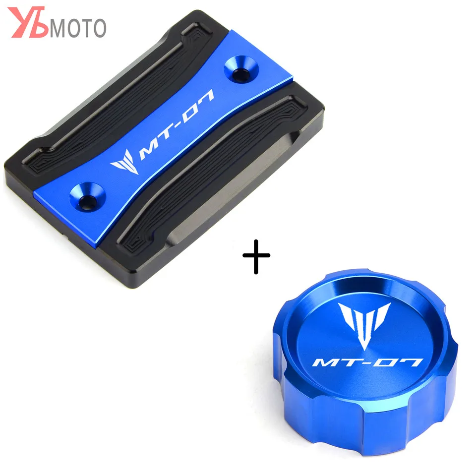 For Yamaha MT-07 MT 07 mt07 FZ07- Motorcycle CNC Front& Rear brake Fluid Cylinder Master Reservoir Cover Cap