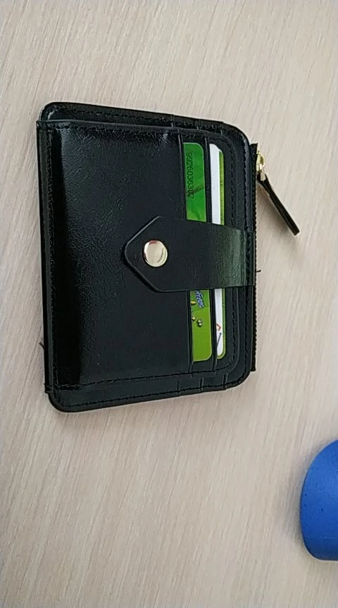 2019 Unisex card wallet business card holder pu leather coin pocket women card Organizer men purse money bag drop shipping photo review