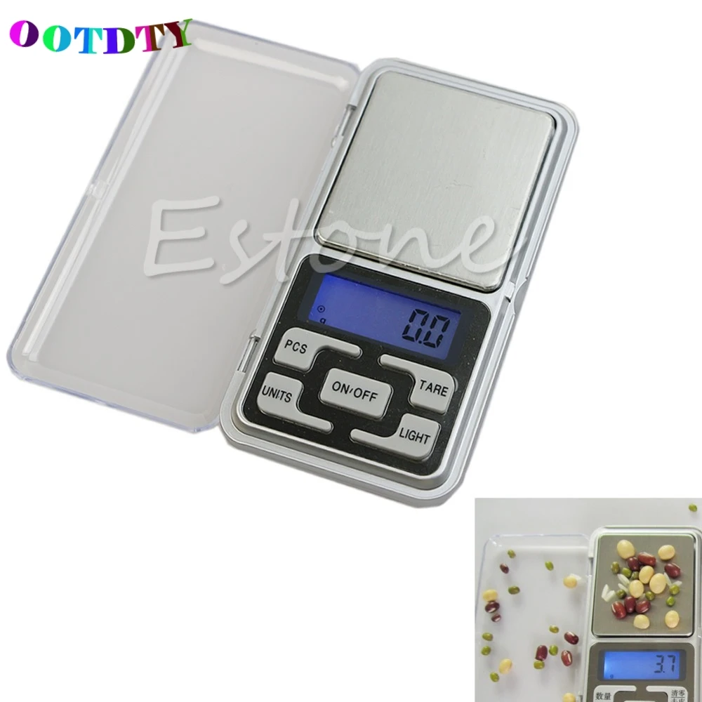 

OOTDTY Pocket Scale 500g 0.1g Digital Scale Tool Jewelry Gold Balance Portable Weight Scales Gram