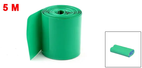 sourcing map Tubo termoencogible de PVC azul para 18.650 bater/ías de 60mm Anchura plana de 10m de longitud