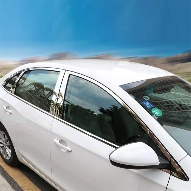 

Window exterior Excent decorative chromium sticker strip parts accessories car styling modification 15 16 17 FOR Buick Excelle